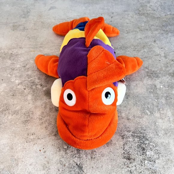 Fiesta Plush GUS 13 Colorful Orange FISH Soft Toy Stuffed Bean Bag Animal Puppet - Picture 2 of 6